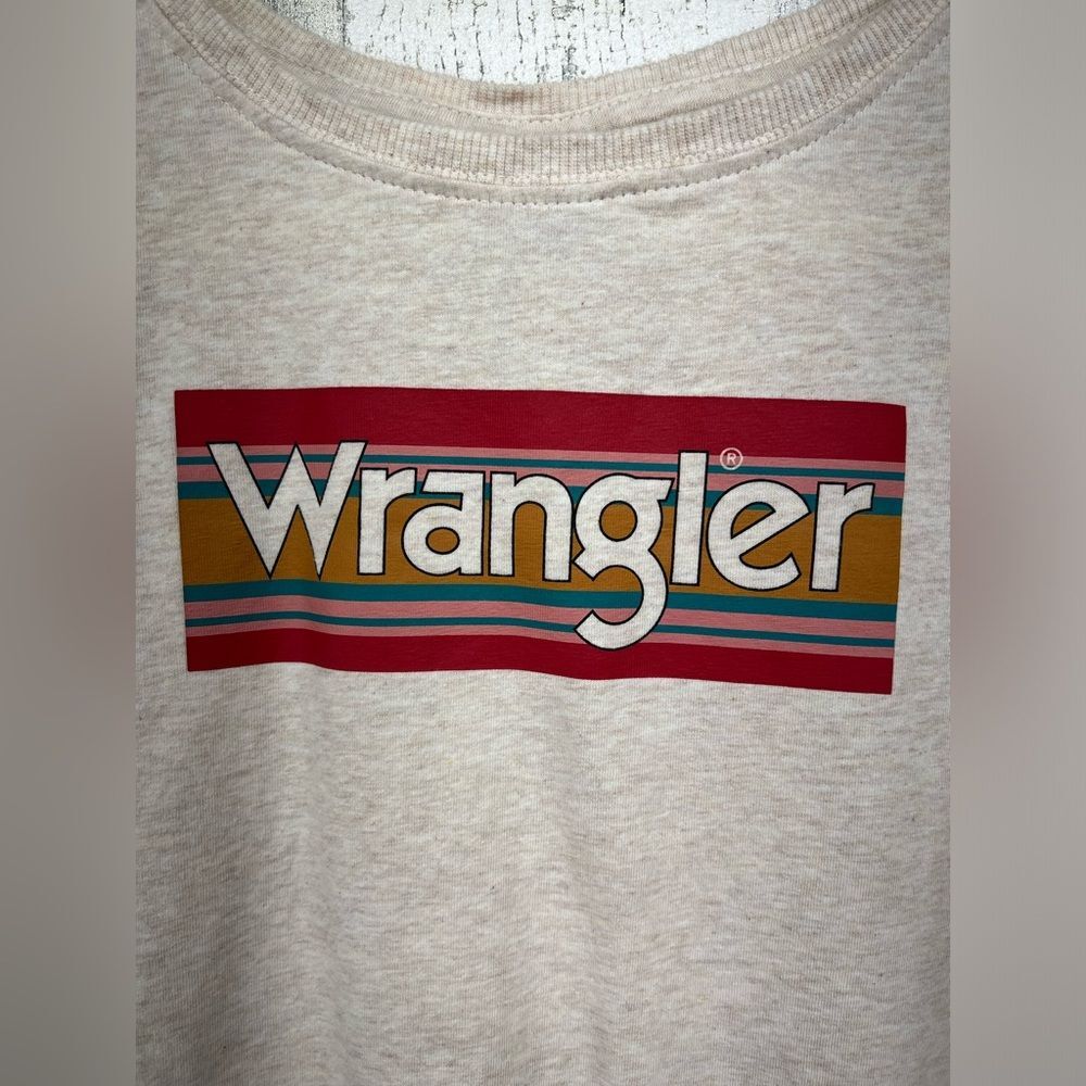 Wrangler Striped Logo Long Sleeve Graphic T Shirt Girls XL - Picture 3 of 7